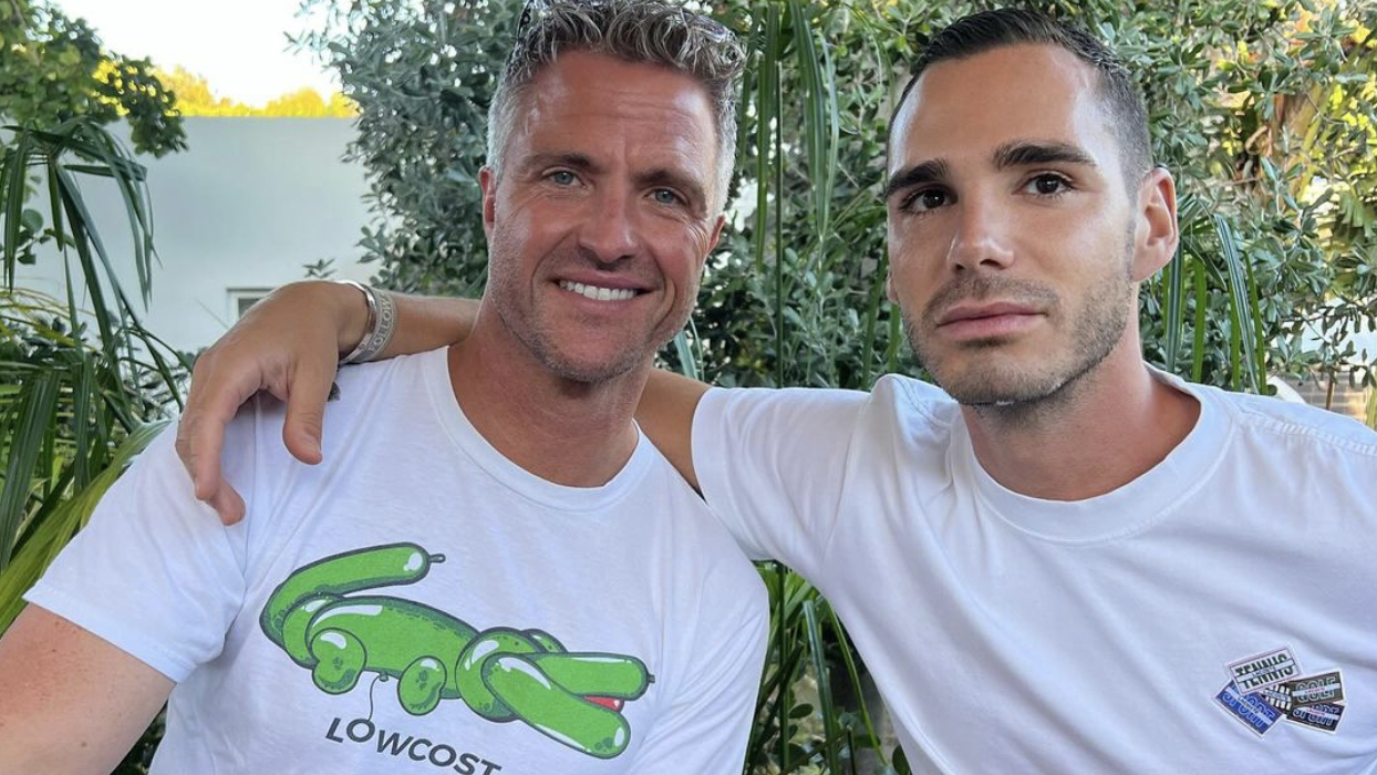 Ralf Schumacher with his boyfriend, Etienne